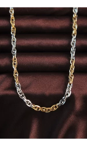 316L Çelik Çift Renk Hallow Model Kolye