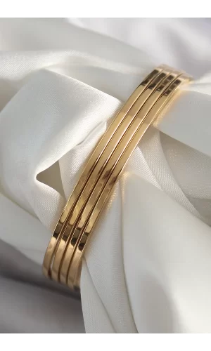 316L Çelik Gold Renk 4lü 60 mm Ajda Model Kadın Bilezik