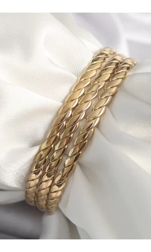 316L Çelik Gold Renk 60 mm Burma Ajda Model Kadın Bileklik