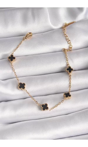 316L Çelik Gold Renk Baby Boy Yonca Model Kadın Bileklik