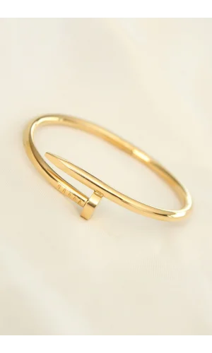 316L Çelik Gold Renk Çivi Model Bileklik