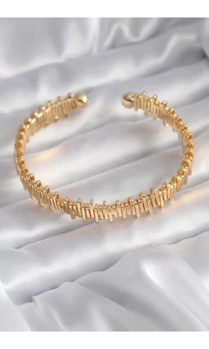 316L Çelik Gold Renk Dorika Model Kadın Bileklik