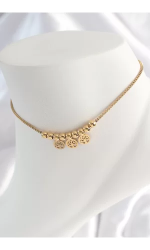 316L Çelik Gold Renk Yaşam Ağacı Figür Kadın HalHal