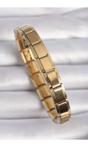 316L Çelik Gold Renk Yazısız Nomination Charm Bileklik
