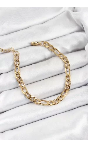 316L Çelik Gold Renk Zincir Erkek Bileklik