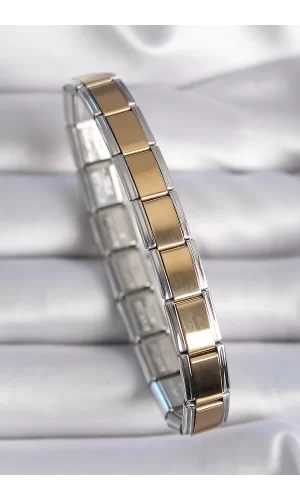 316L Çelik Gümüş Renk Gold Nomination Charm Bileklik