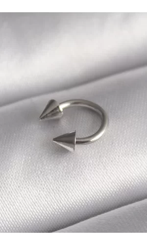 316L Çelik Gümüş Renk Halka Çivi Model Kadın Piercing