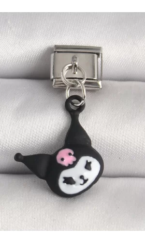 316L Çelik Gümüş Renk Kuromi Model Nomination Charm