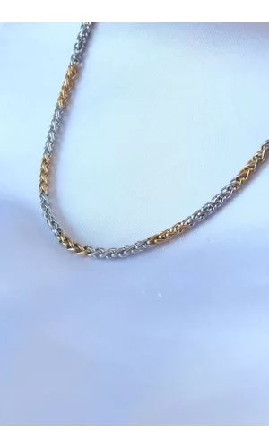 316L Çelik Mix Renk Kalın Zincir Model Erkek Kolye