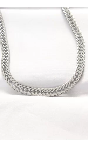 316L Çelik Silver Renk Balık Sırtı Zincir Kolye