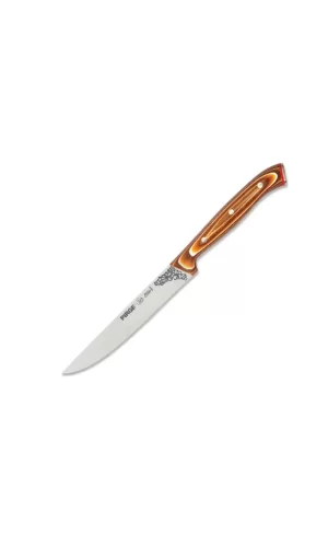 32042 Elite Sebze Bıçağı 12 Cm - Kahverengi Perçinli Kompozit Sap