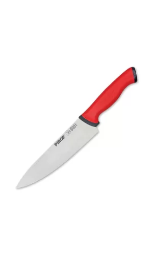 34161 Duo Şef Bıçağı 21 Cm - Kırmızı Kaymaz Sap