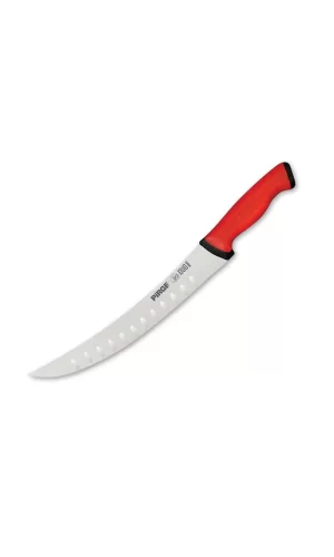 34622 Duo Kıvrık Nusret Tip Oluklu Et Doğrama, Kesme, Dilimleme, Trimleme Bıçağı 21 Cm - Kaymaz Sap