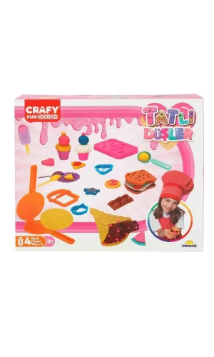 3493 Crafy Tatlı Düşler Oyun Hamuru Seti 200 G 22 Parça -sunman