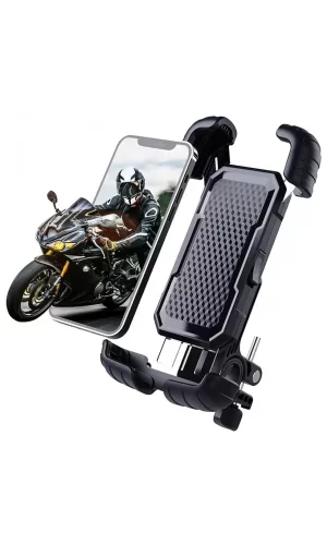 360° Derece Ayarlanabilen Gidon Bağlantılı Bisiklet Motosiklet İçin Abs 4-7.8″ İnç Telefon Tutucu