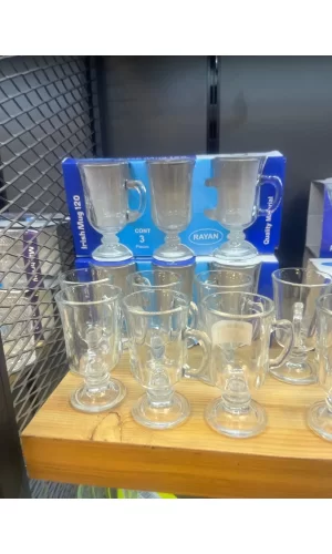 3lü Kulplu Bardak 14 Cm 230 Cc Royaleks-IRIS-120
