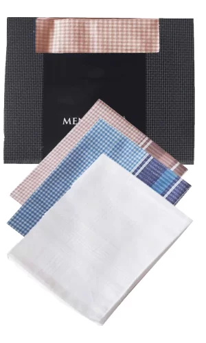 3’lü Özel Paket Premium Erkek Mendil Seti  &#37;100 Pamuk 42x42 cm Karışık