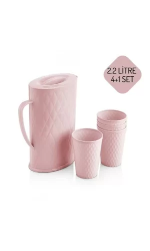 4+1 Sürahi Ve Bardak Su Seti 2.2 Lt