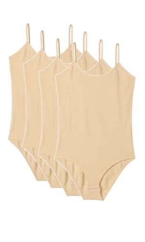 4 Adet İp Askılı Kadın Çıtçıtlı Body Ten