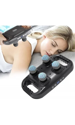 4 Başlıklı Masaj Sı - Ergonomik Derin Doku Sırt Ve Boyun Masaj Aleti Ağrı Ve Sızı Giderici
