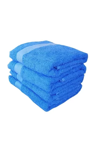 4 lü El Yüz &#37;100 Pamuklu Havlu Seti Dry Mavi