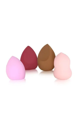 4 Lü Şişen Makyaj Süngeri Powder Puff Büyük Boy