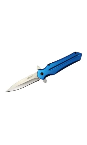 4224 Mavi Kamp Çakı 21cm- Yarı Otomatik, Kemerlikli