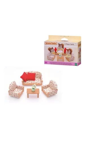 4464 Sylvanian Families, 3 Parça Koltuk Seti , +3 Yaş, Figürler Ayrı Satılır.