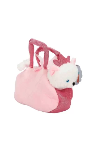 4775 Peluş Kedi Köpek Taşıma Çantalı 20 Cm -sunman
