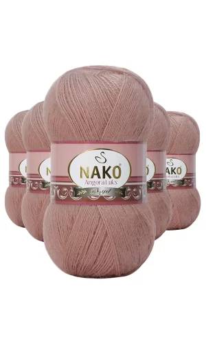 5 Adet Angora Lüks El Örgü İpi Bronz 11054