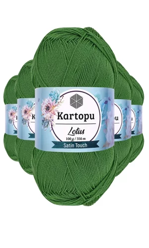 5 Adet Lotus Bikini Büstiyer Bluz Örgü İpi  K486 Çam Yeşili