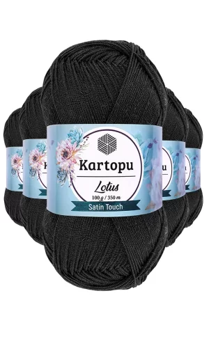 5 Adet Lotus Bikini Büstiyer Bluz Örgü İpi  K940 Siyah