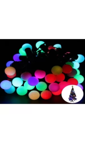 5 Metre 28 Led Fişli RGB Mini Top Led Siyah Kablo