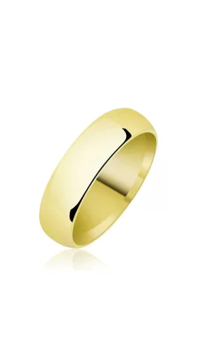 5 mm Düz Bombeli Gold Gümüş Alyans