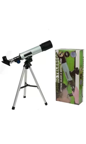 50x360 Mini Teleskop Kara Uzay Teleskobu Aliminyum Gövde Tripodlu