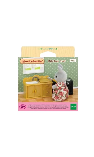 5151 Sylvanian Families Mutfak Lavabo Seti (figürler Dahil Değildir) +3 Yaş