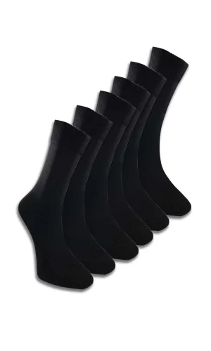 6 Adet Erkek Bambu Lastiği Sıkmayan Diyabetik Çorap