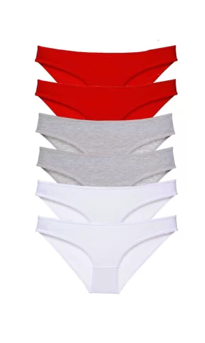 6 adet Süper Eko Set Likralı Kadın Slip Külot 548