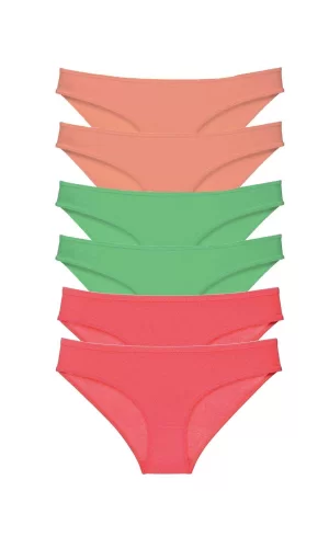 6 adet Süper Eko Set Likralı Kadın Slip Külot 549