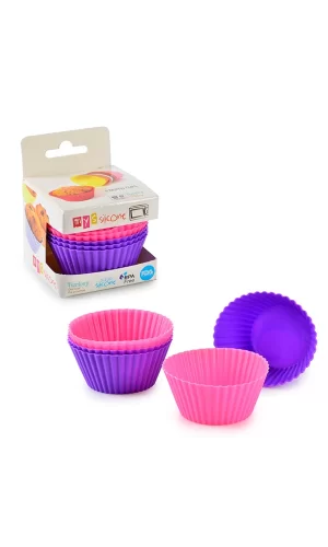 6Lı Tırtıklı Silikon Muffın Kabı Royaleks-MYS106