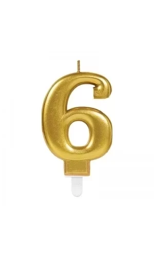 6 Rakam Mum Gold Renk