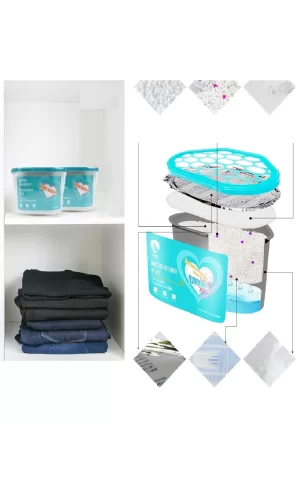 600 Ml Nem Alıcı Rutubet Giderici Aparat - Limonlu Mutfak Salon Banyo Küf Koku Alıcı Granül