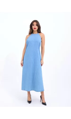 6771 KOT ELBİSE-MAVİ