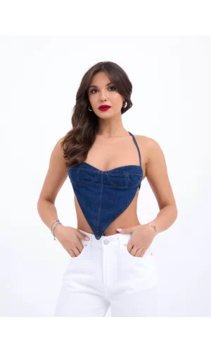 6968 KOT CROP-MAVİ
