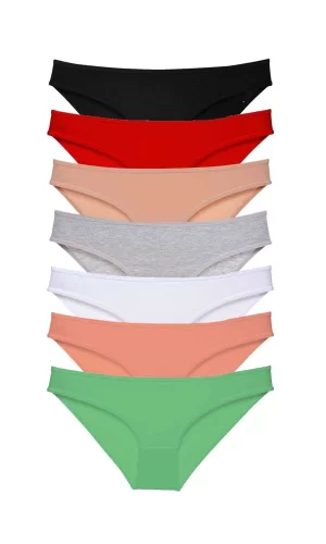 7 adet Süper Eko Set Likralı Kadın Slip Külot Set 1