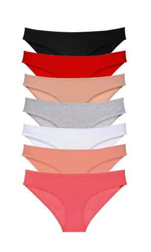 7 adet Süper Eko Set Likralı Kadın Slip Külot Set 2