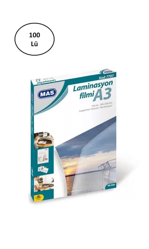 7707 A3 125 Micron 100 Adet Laminasyon Filmi