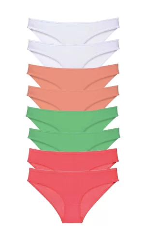 8 adet Süper Eko Set Likralı Kadın Slip Külot 527