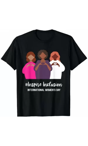8 Mart Dünya Kadınlar Günü İçin Özel Baskılı T-shirt - Siyah