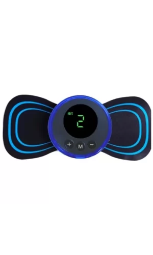 8 Modlu Mini Şarjlı Kelebek LCD Ekran Ems Boyun Omuz Kol Sırt Elektrikli Masaj Bantı Kas Stimülatörü